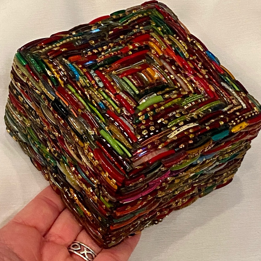 Jewelry Box, gorgeous hand crafted, EUC